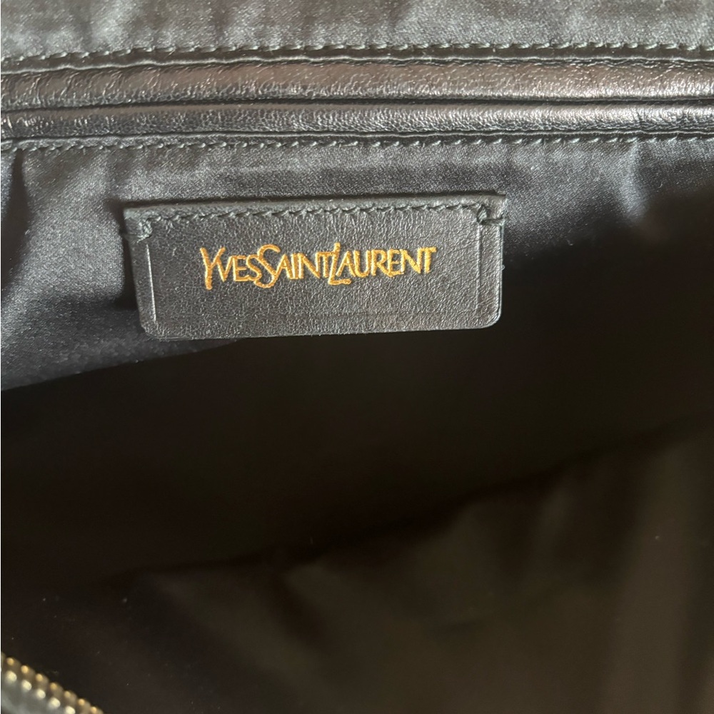 Yves Saint Laurent Muse Black Leather Satchel Handbag Gold Hardware and strap - Picture 6 of 13